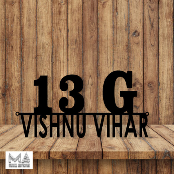 Home Out Door Number and Name  Steel plate - Image 2