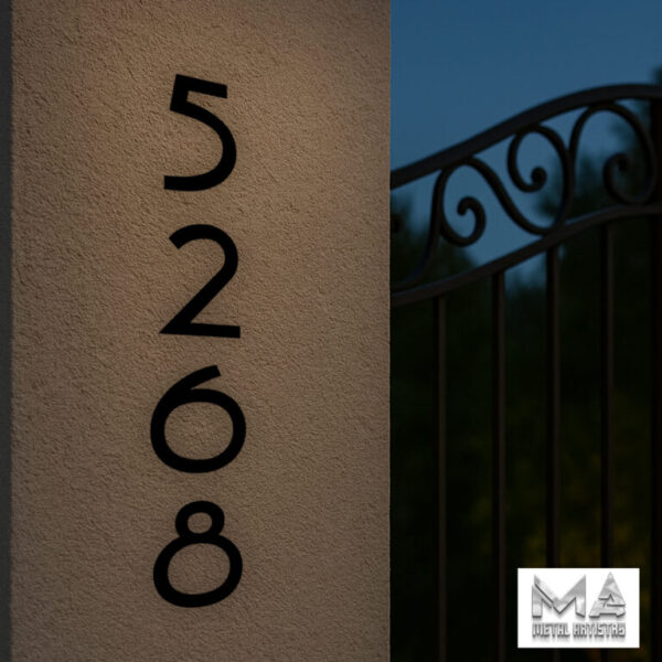 5 inch Modern House Numbers - Contemporary Minimalist Address Sign - Large Door Number - (A-Z/0-9) - Image 2