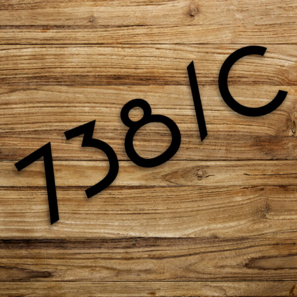 5 inch Modern House Numbers - Contemporary Minimalist Address Sign - Large Door Number - (A-Z/0-9) - Image 4